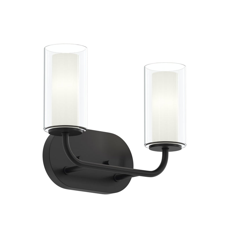 Progress Lighting P300575-31M Two Light Bath Vanity, Matte Black