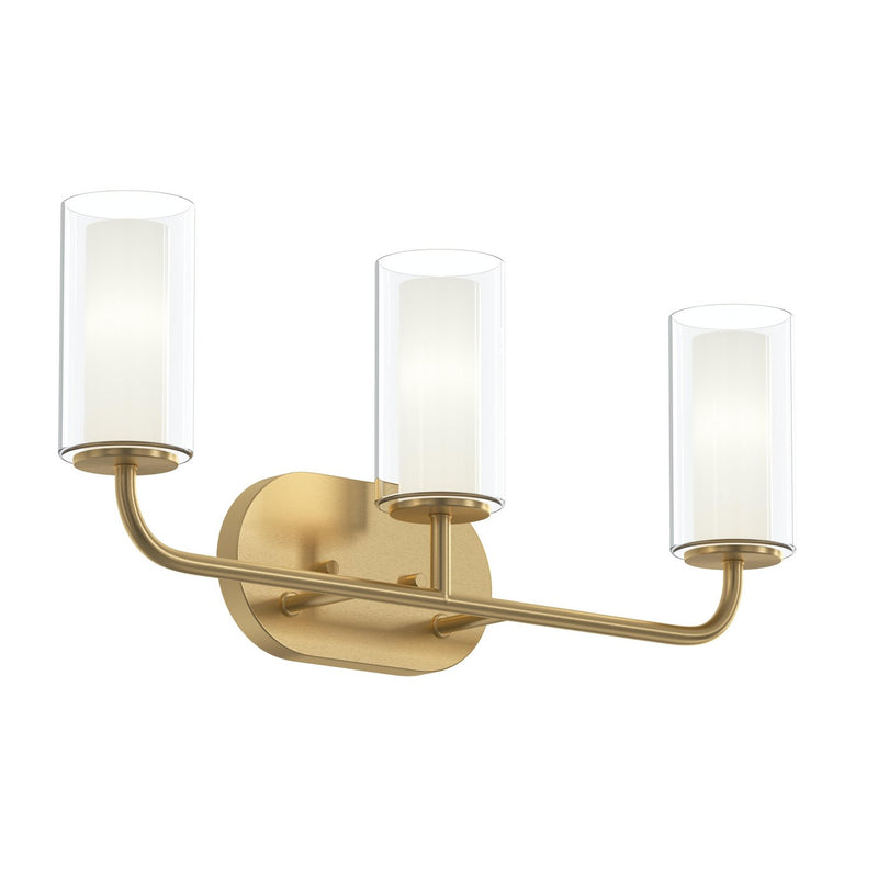 Progress Lighting P300576-191 Three Light Bath Vanity, Brushed Gold