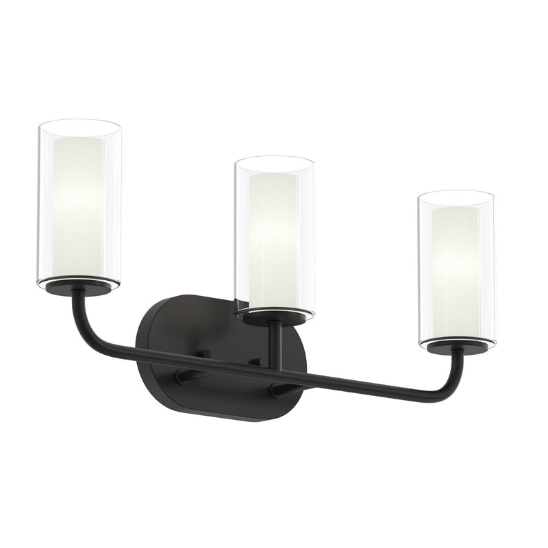 Progress Lighting P300576-31M Three Light Bath Vanity, Matte Black