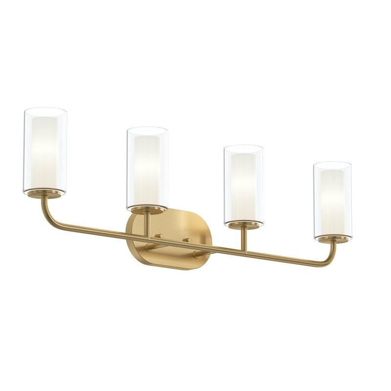 Progress Lighting P300577-191 Four Light Bath Vanity, Brushed Gold