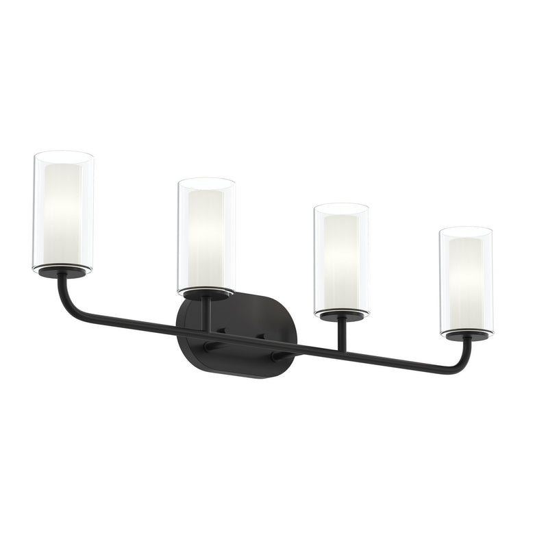 Progress Lighting P300577-31M Four Light Bath Vanity, Matte Black