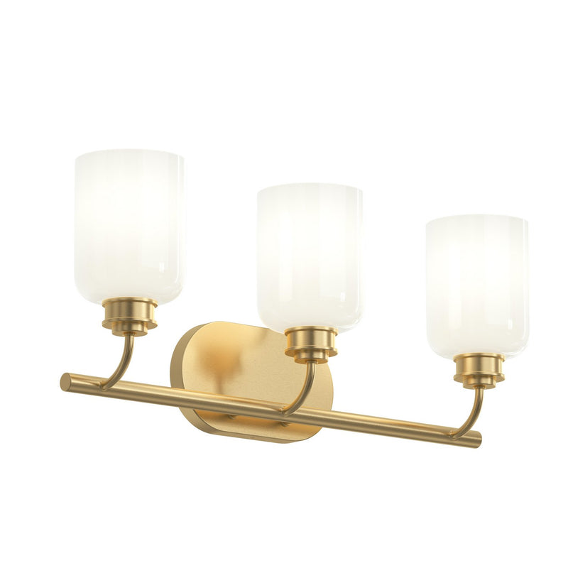 Progress Lighting P300579-191 Three Light Bath Vanity, Brushed Gold