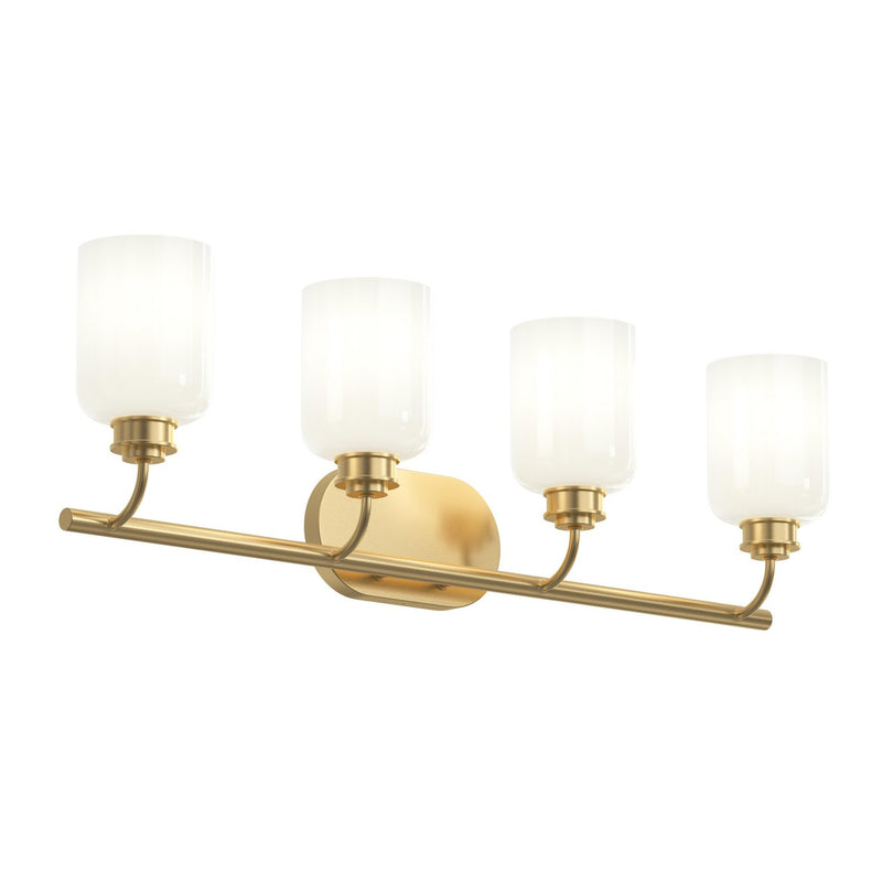 Progress Lighting P300580-191 Four Light Bath Vanity, Brushed Gold