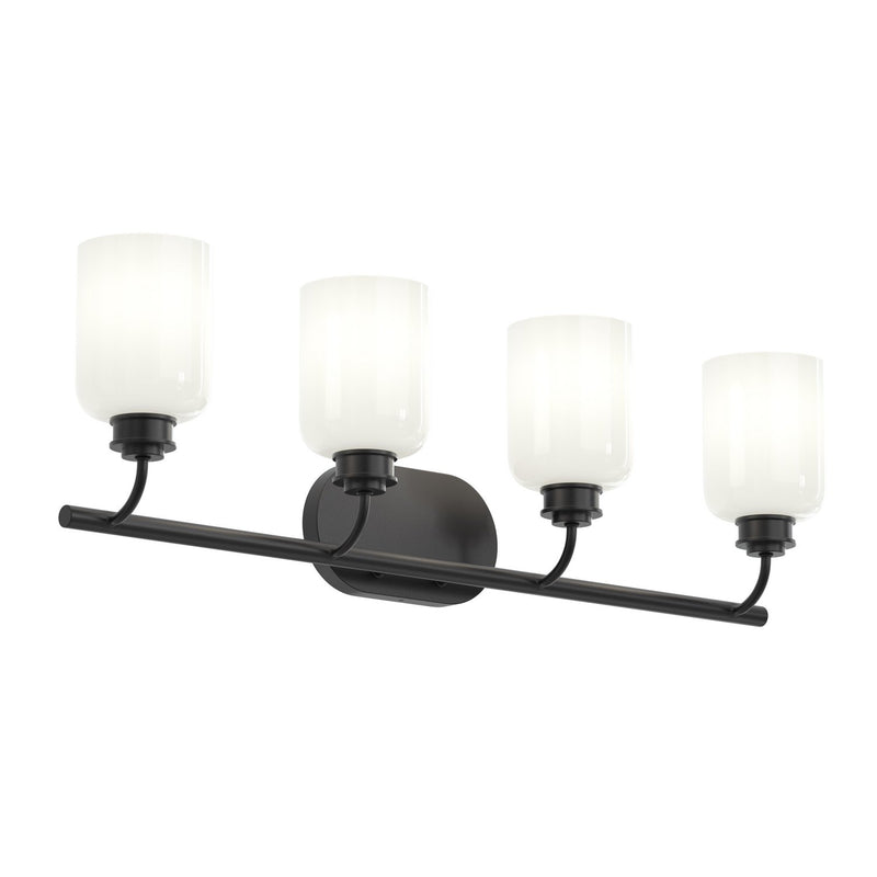 Progress Lighting P300580-31M Four Light Bath Vanity, Matte Black