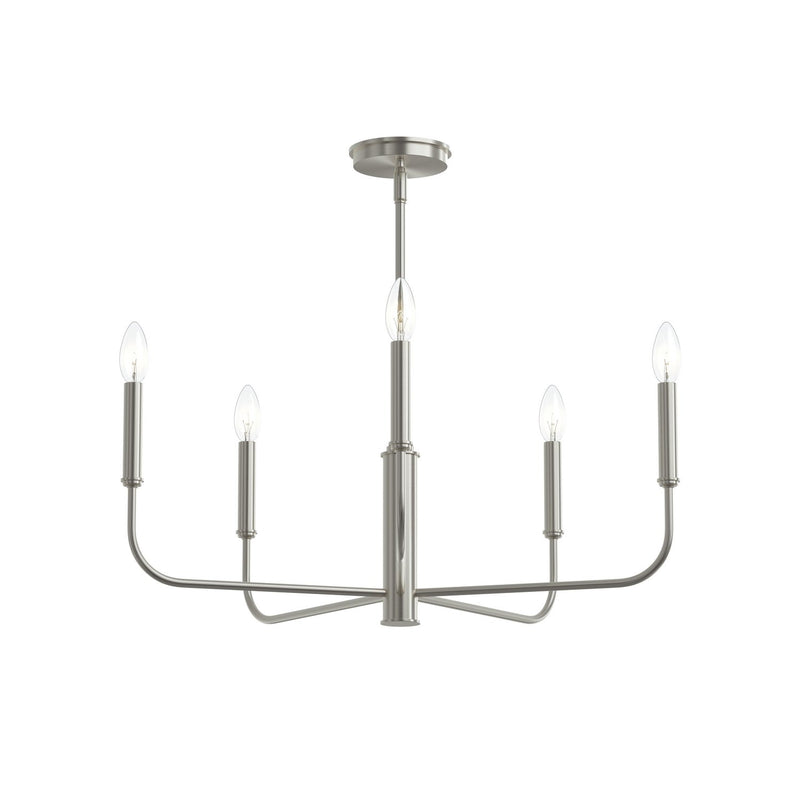 Progress Lighting P400446-009 Five Light Chandelier, Brushed Nickel