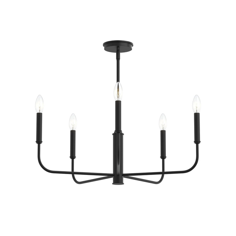 Progress Lighting P400446-31M Five Light Chandelier, Matte Black
