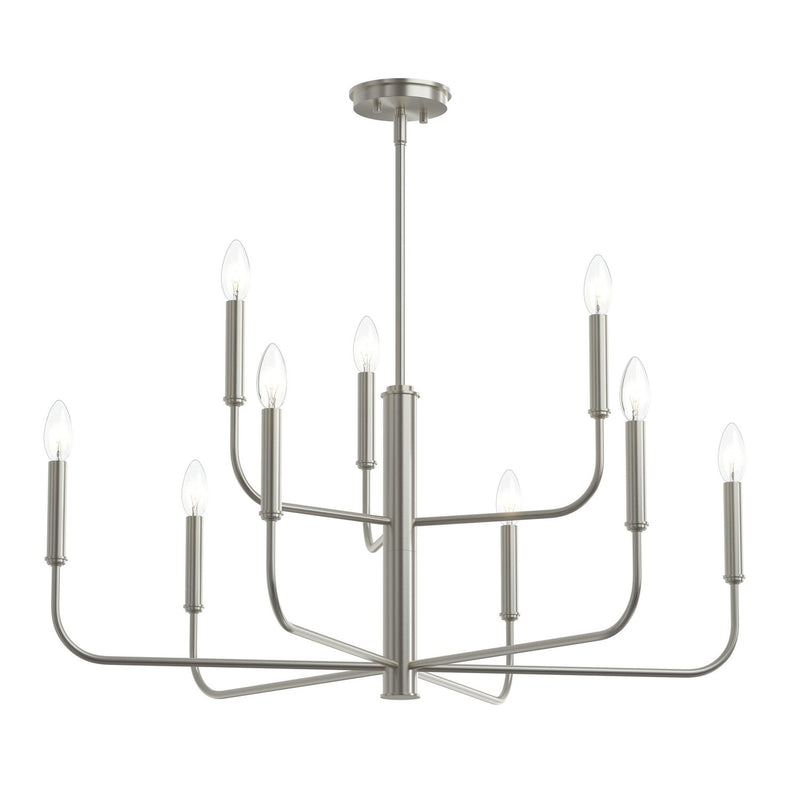 Progress Lighting P400449-009 Nine Light Chandelier, Brushed Nickel