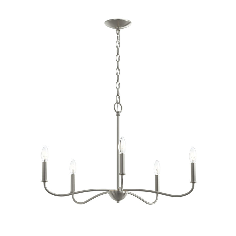 Progress Lighting P400462-009 Five Light Chandelier, Brushed Nickel