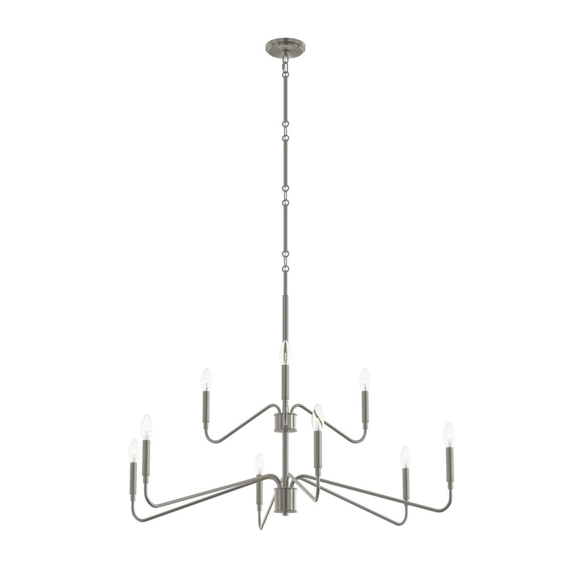Progress Lighting P400474-009 Nine Light Chandelier, Brushed Nickel