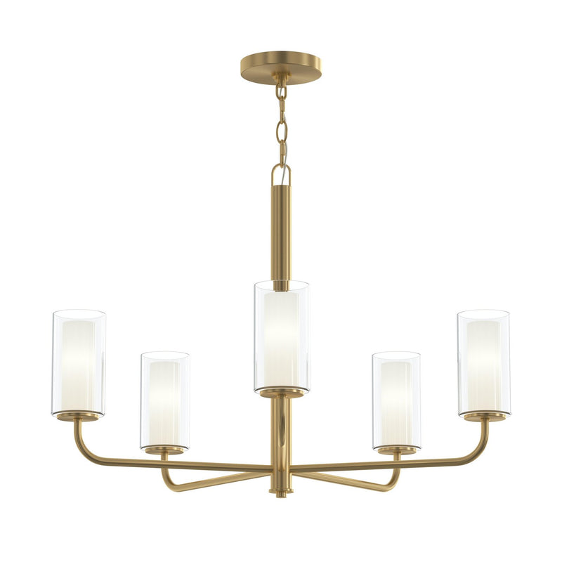Progress Lighting P400475-191 Five Light Chandelier, Brushed Gold