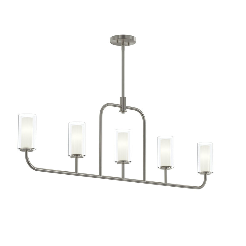 Progress Lighting P400476-009 Five Light Linear Chandelier, Brushed Nickel