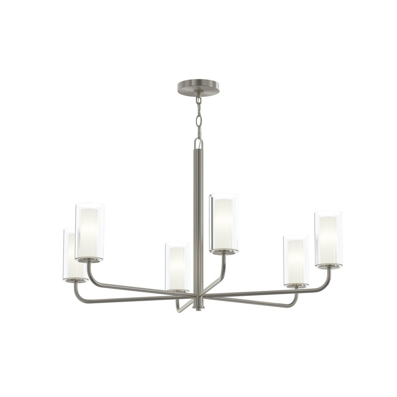 Progress Lighting P400477-009 Six Light Chandelier, Brushed Nickel
