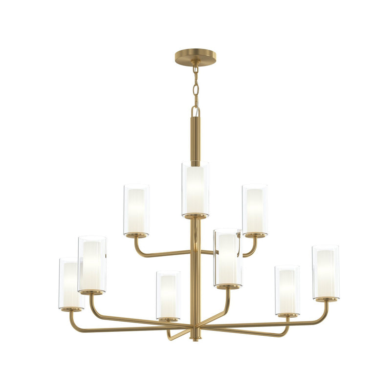 Progress Lighting P400478-191 Nine Light Chandelier, Brushed Gold