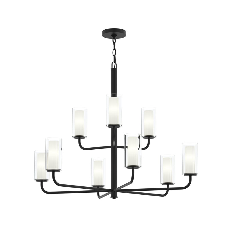 Progress Lighting P400478-31M Nine Light Chandelier, Matte Black