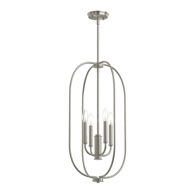 Progress Lighting P500510-009 Four Light Foyer Pendant, Brushed Nickel