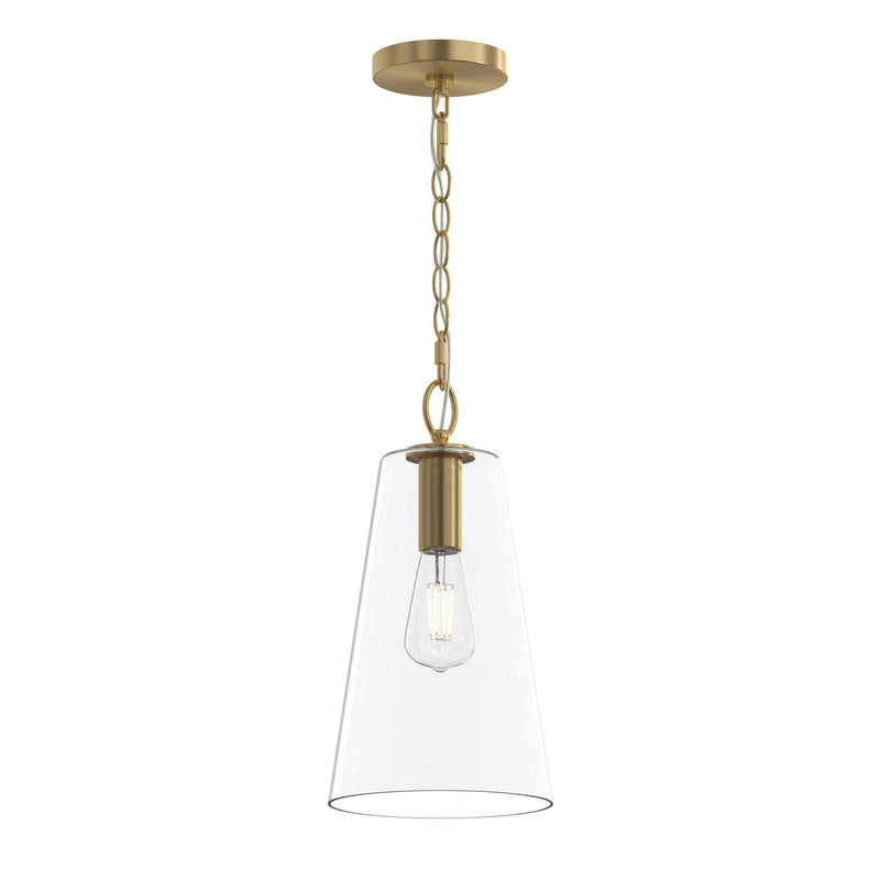 Progress Lighting P500511-191 One Light Pendant, Brushed Gold
