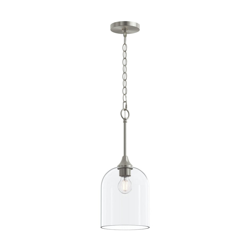 Progress Lighting P500514-009 One Light Pendant, Brushed Nickel