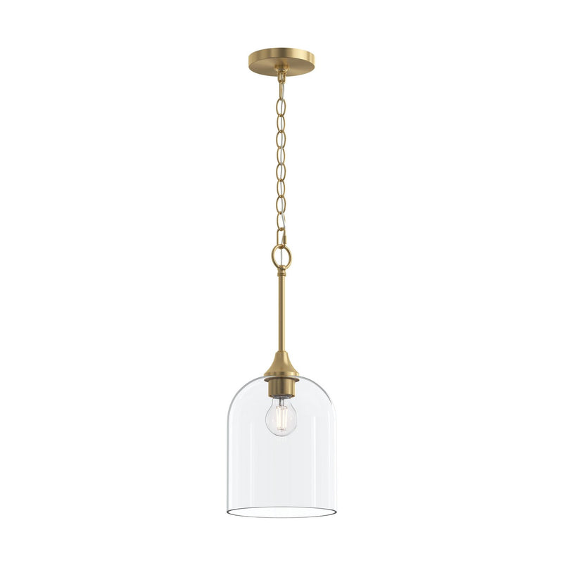 Progress Lighting P500514-191 One Light Pendant, Brushed Gold