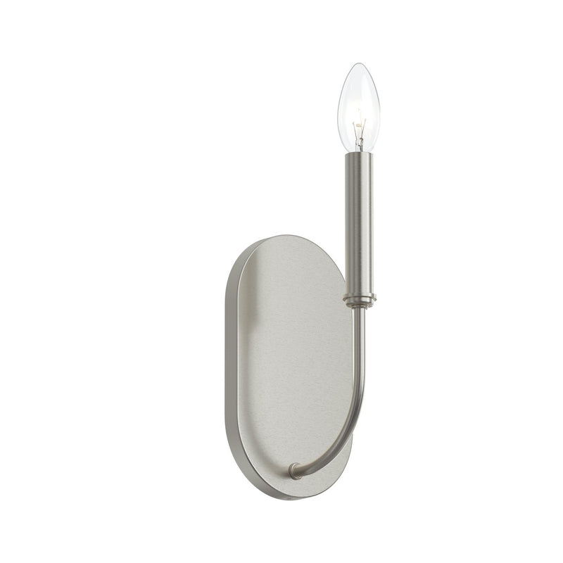 Progress Lighting P710153-009 One Light Wall Sconce, Brushed Nickel