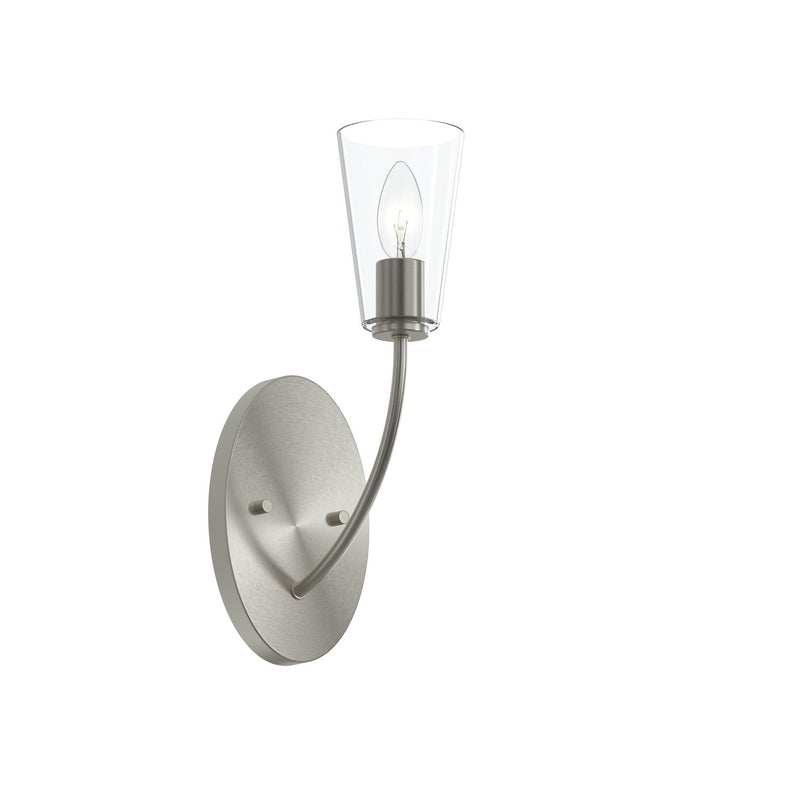 Progress Lighting P710154-009 One Light Wall Sconce, Brushed Nickel