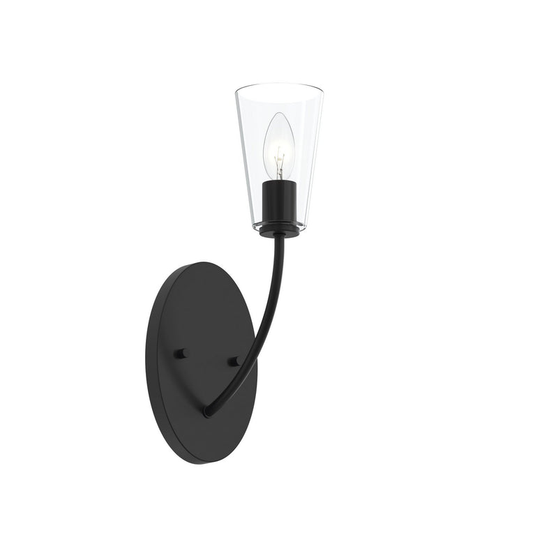 Progress Lighting P710154-31M One Light Wall Sconce, Matte Black