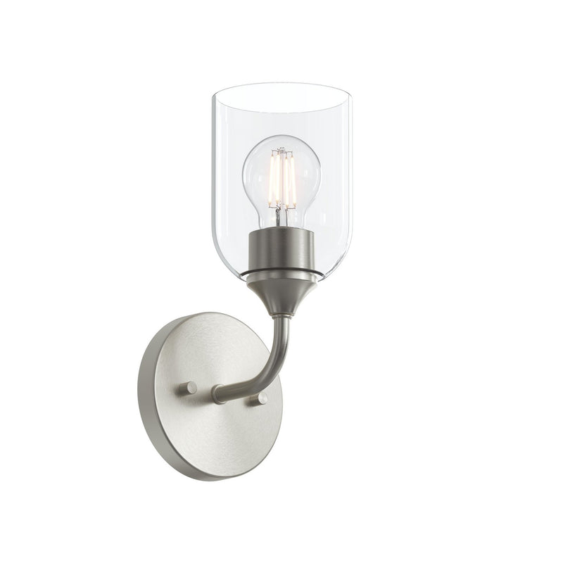 Progress Lighting P710155-009 One Light Wall Sconce, Brushed Nickel