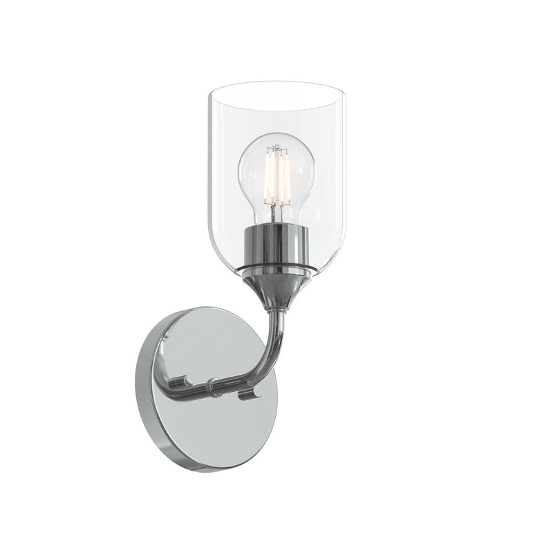 Progress Lighting P710155-015 One Light Wall Sconce, Polished Chrome