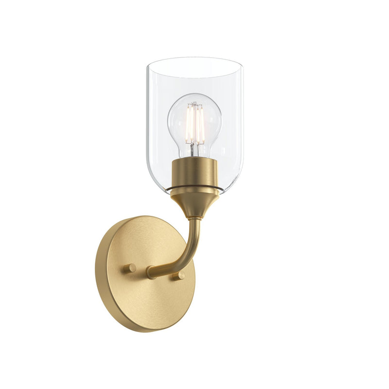 Progress Lighting P710155-191 One Light Wall Sconce, Brushed Gold