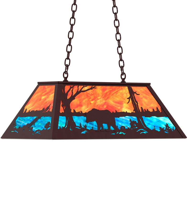 Meyda Tiffany 234098 Six Light Pendant, Mahogany Bronze