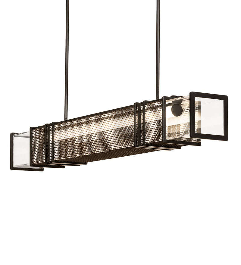Meyda Tiffany 258777 LED Pendant, Solar Black & Gold Matte