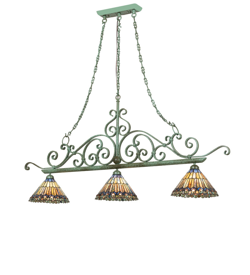 Meyda Tiffany 278573 Three Light Island Pendant, Tarnished Copper