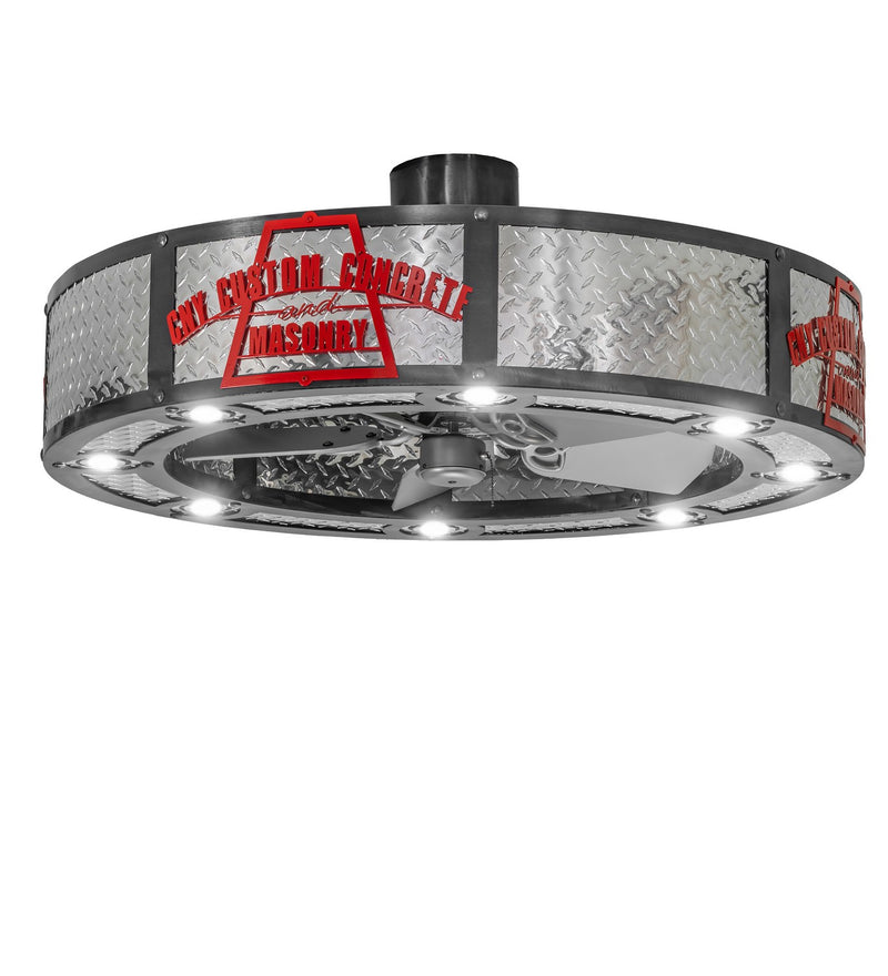 Meyda Tiffany 282685 Eight Light Chandel-Air, Black Chrome & Red Bn