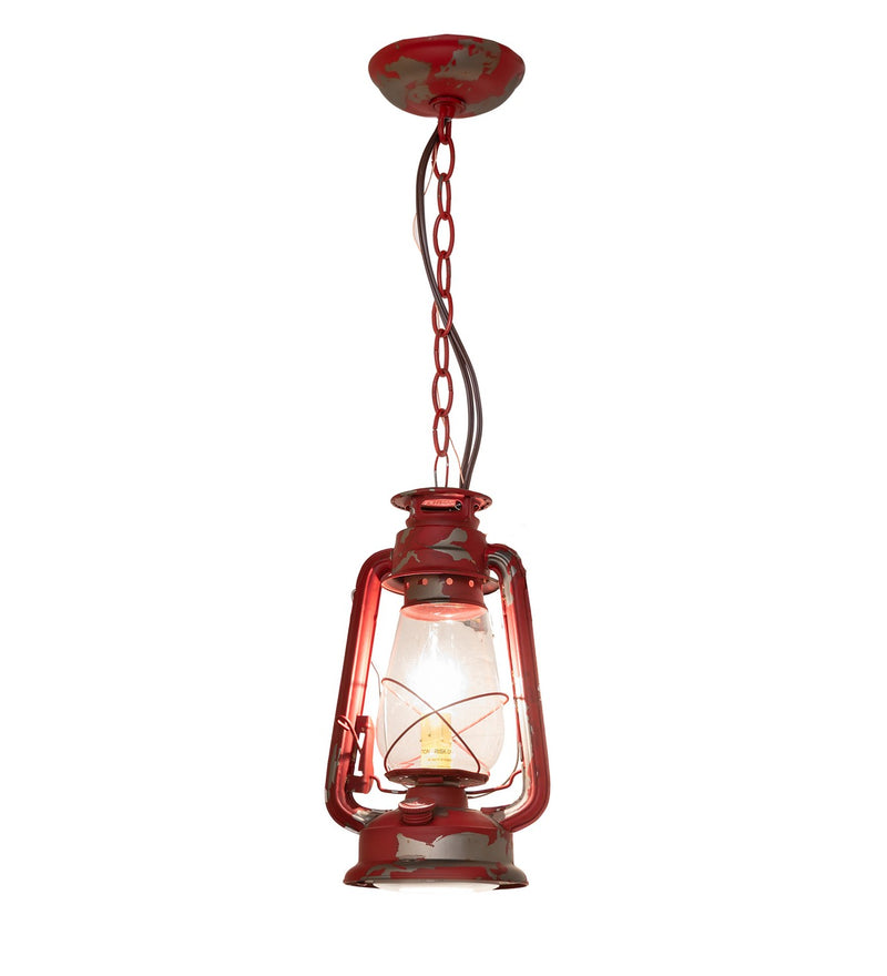 Meyda Tiffany 285134 One Light Mini Pendant, Distressed Red