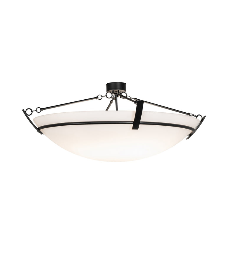 Meyda Tiffany 285480 Eight Light Semi-Flush Mount, Solar Black