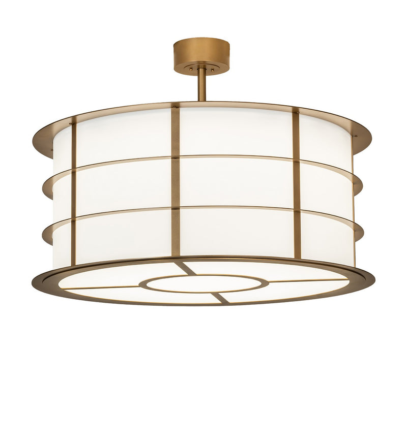 Meyda Tiffany 285554 LED Semi-Flush Mount, Gold Metallic