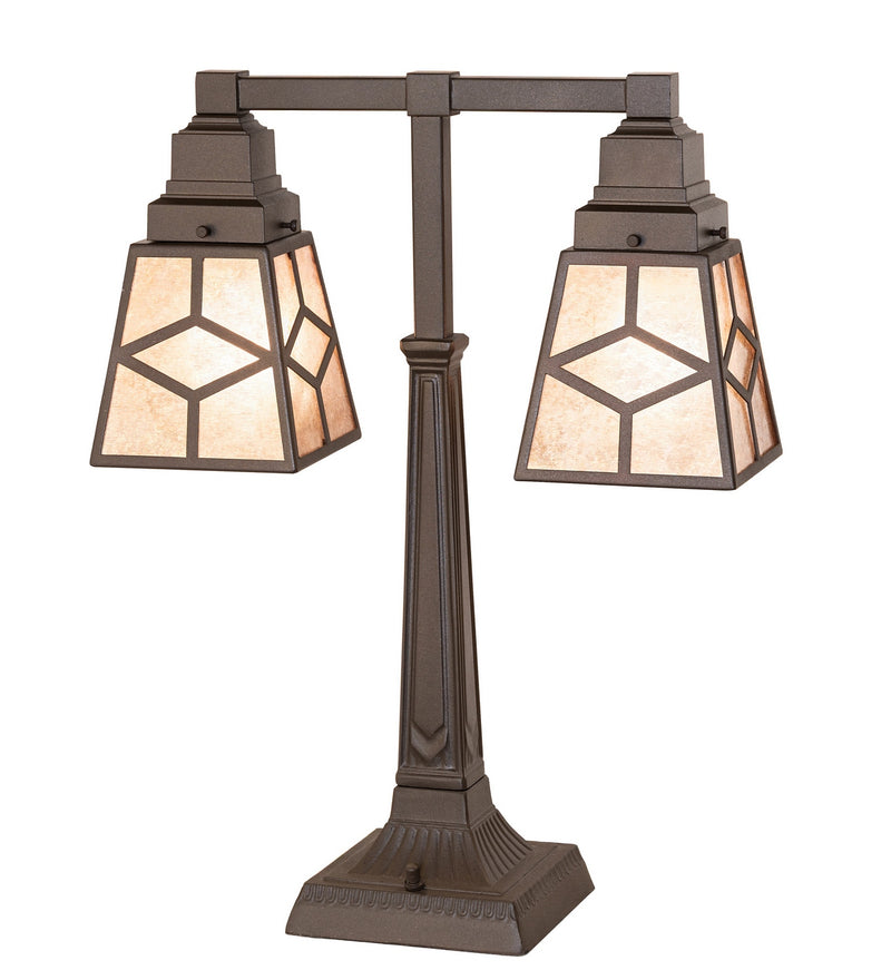 Meyda Tiffany 287931 Two Light Table Lamp, Oil Rubbed Bronze Oil Rubbed Bronze