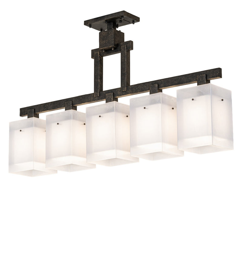 Meyda Tiffany 288668 Five Light Island Pendant, Golden Bronze