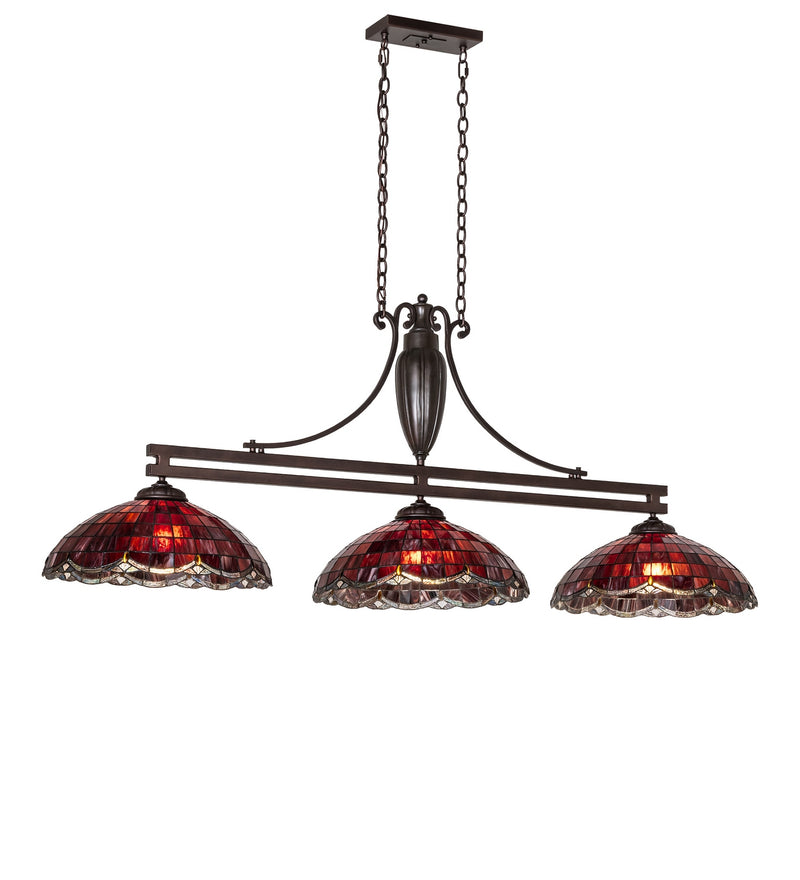 Meyda Tiffany 289960 Three Light Island Pendant, Mahogany Bronze