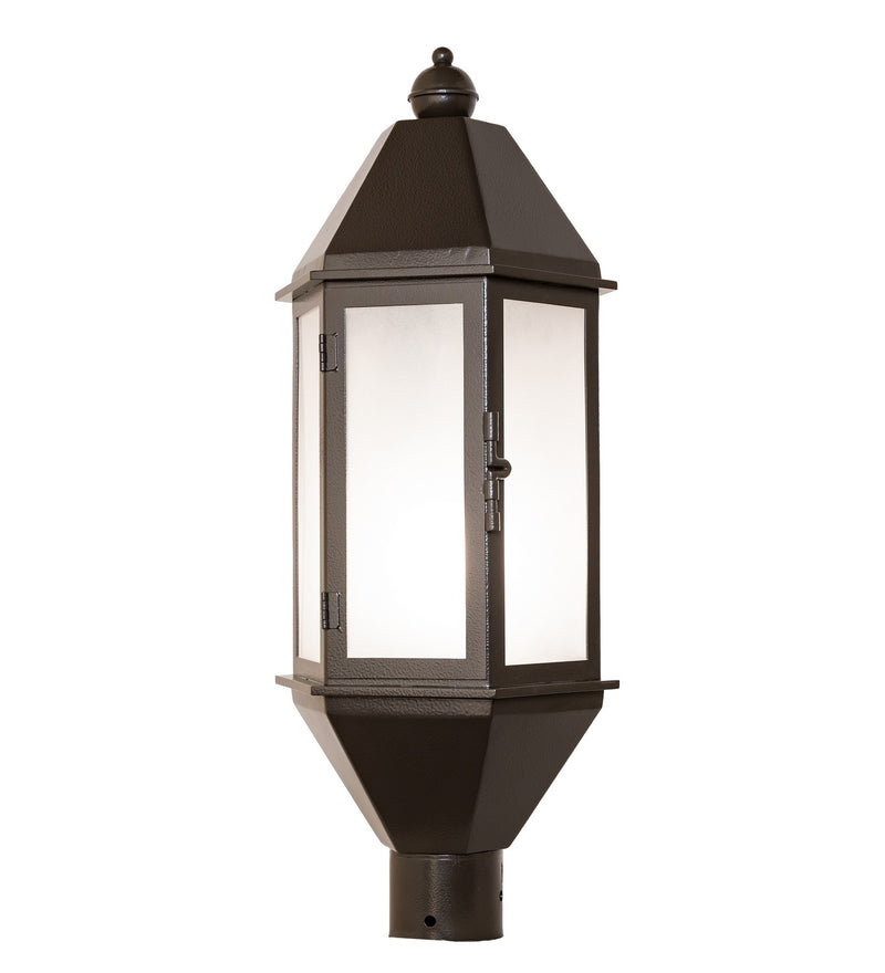 Meyda Tiffany 290038 One Light Post Mount, Exterior Textured Timeless Bronze
