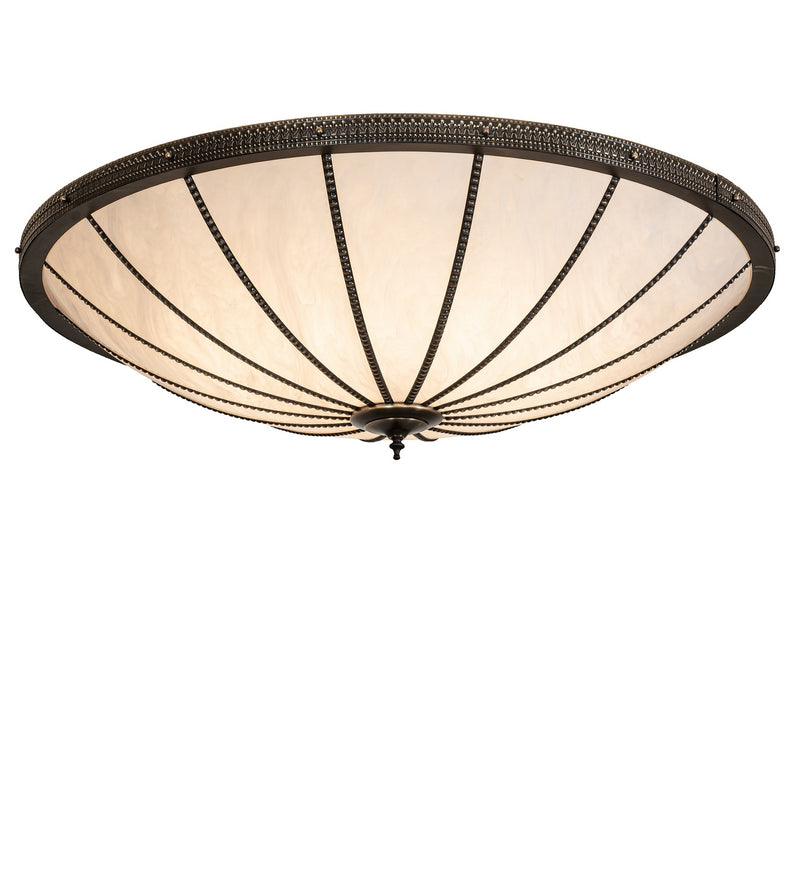 Meyda Tiffany 290307 Eight Light Flush Mount, Hi-Lited Craftsman Brown White