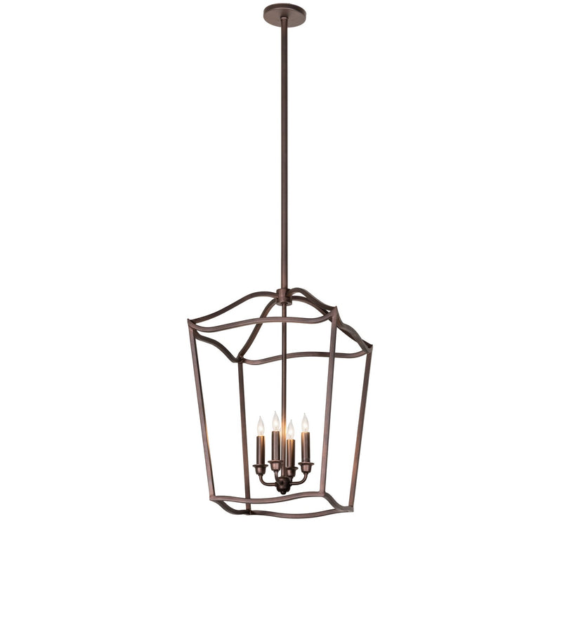 Meyda Tiffany 290871 Four Light Pendant, Mahogany Bronze