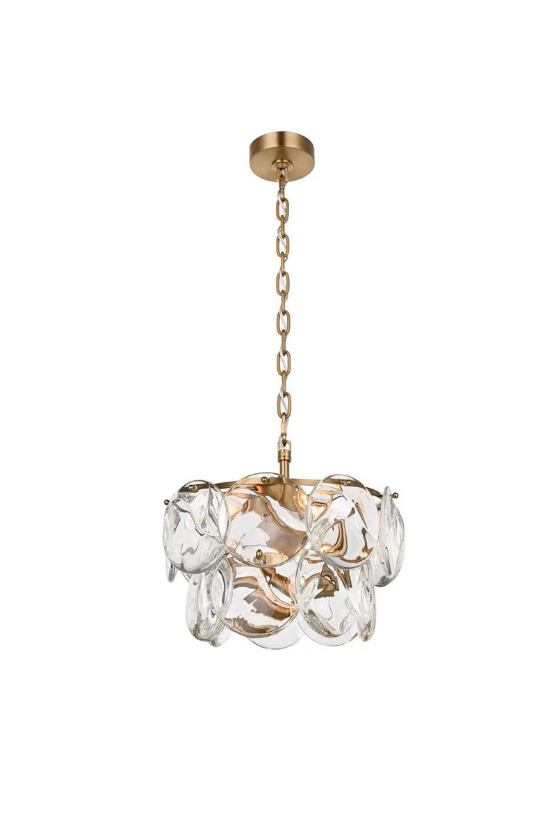 Elegant Lighting 1010D16SG-01CR Six Light Chandelier, Satin Gold