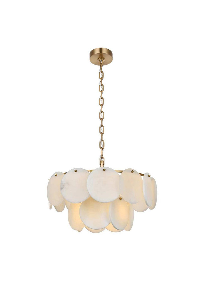 Elegant Lighting 1010D20SG-11ST Nine Light Chandelier, Satin Gold