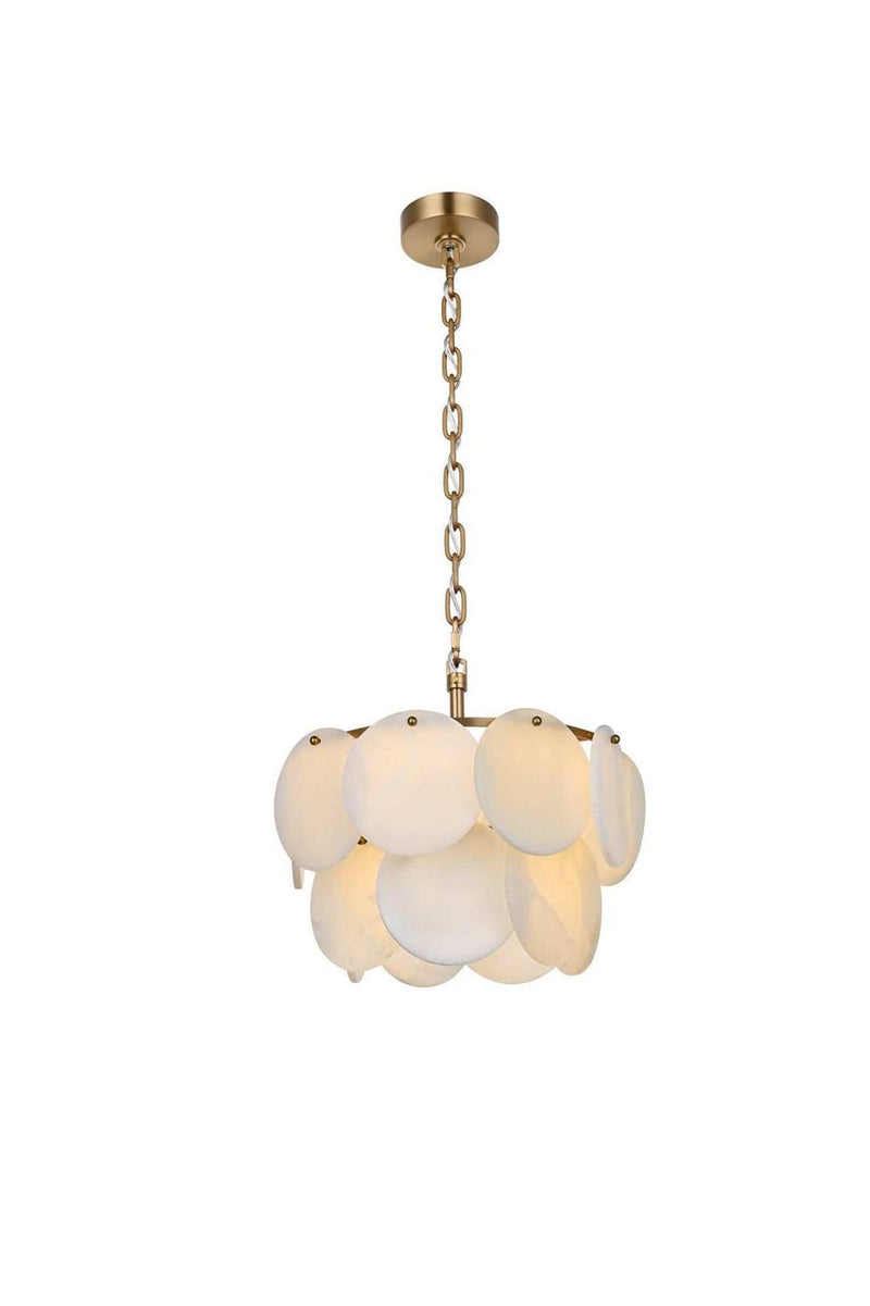 Elegant Lighting 1010D16SG-11ST Six Light Chandelier, Satin Gold