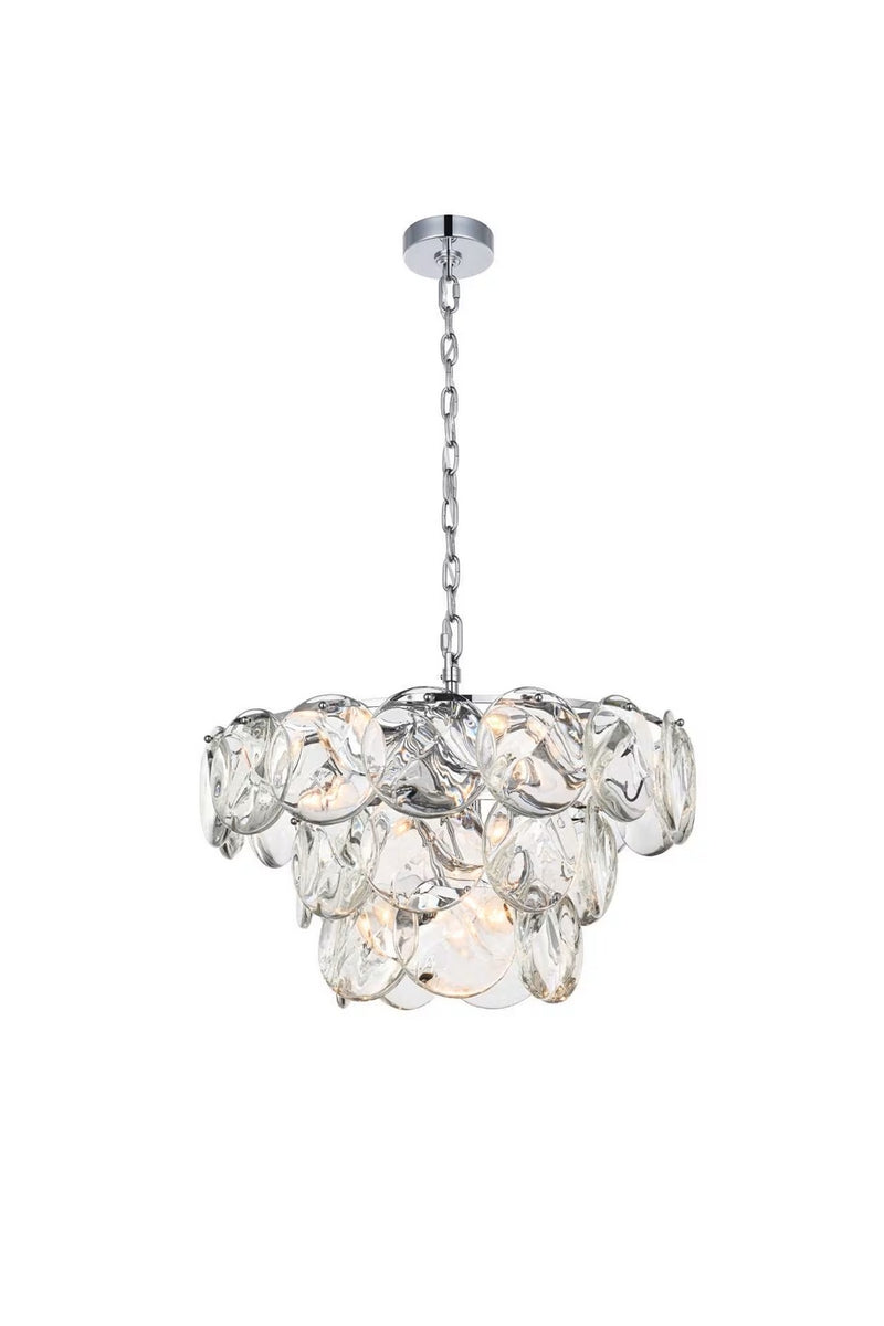 Elegant Lighting 1010D24C-01CR 12 Light Chandelier, Chrome