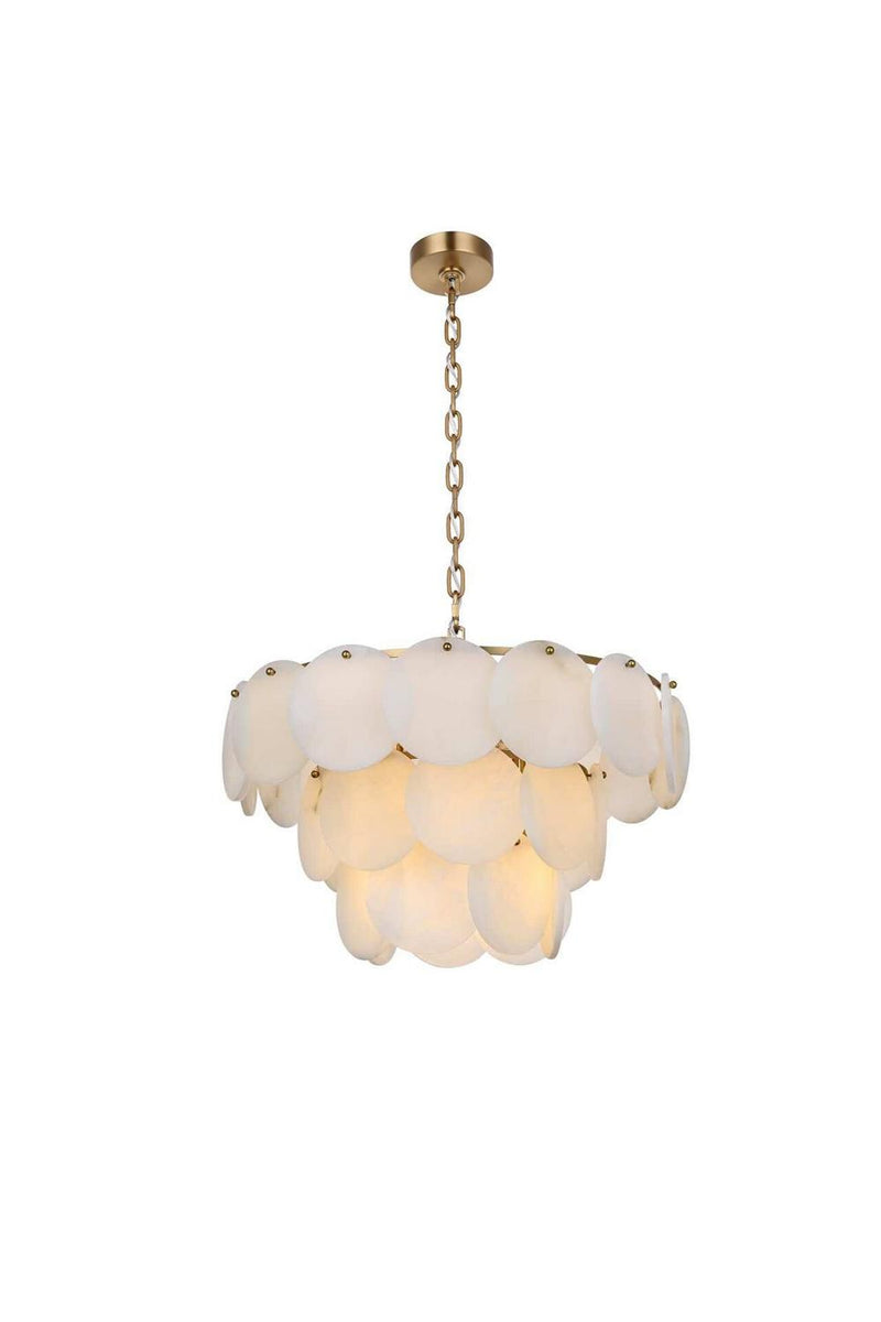 Elegant Lighting 1010D24SG-11ST 12 Light Chandelier, Satin Gold