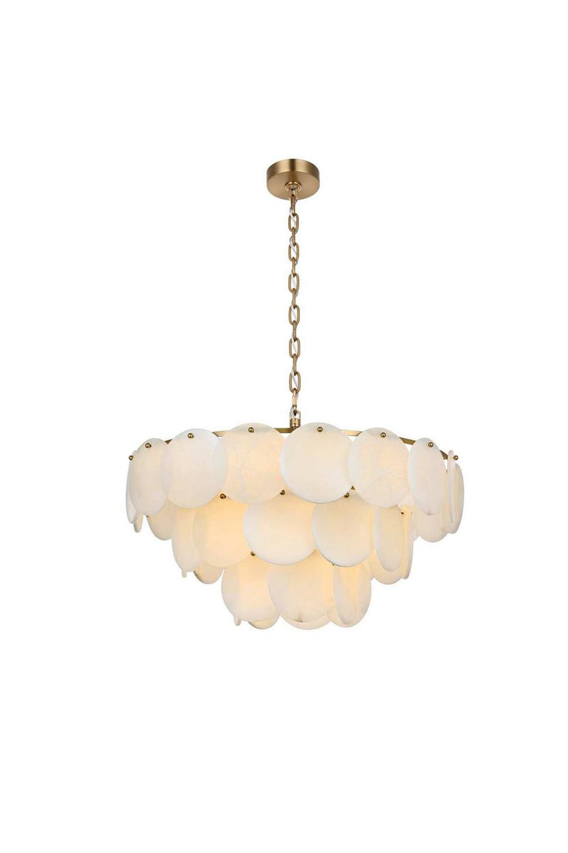 Elegant Lighting 1010D28SG-11ST 14 Light Chandelier, Satin Gold