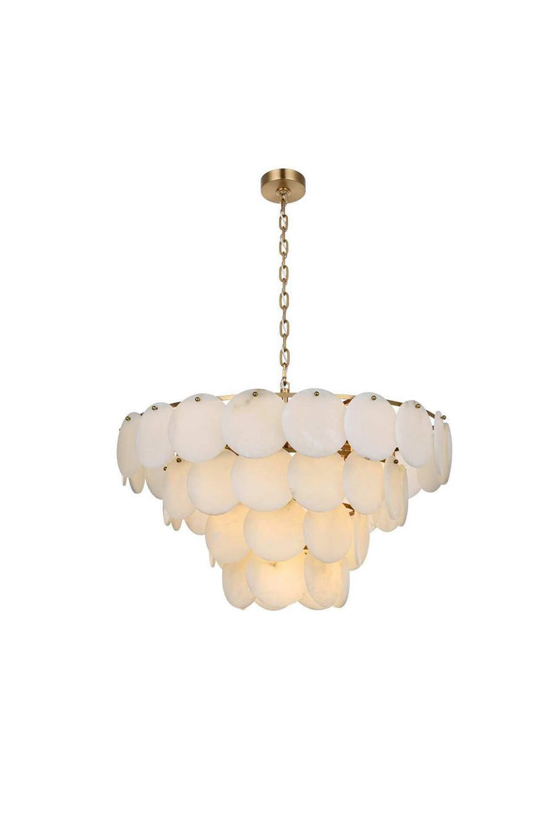 Elegant Lighting 1010D32SG-11ST 21 Light Chandelier, Satin Gold