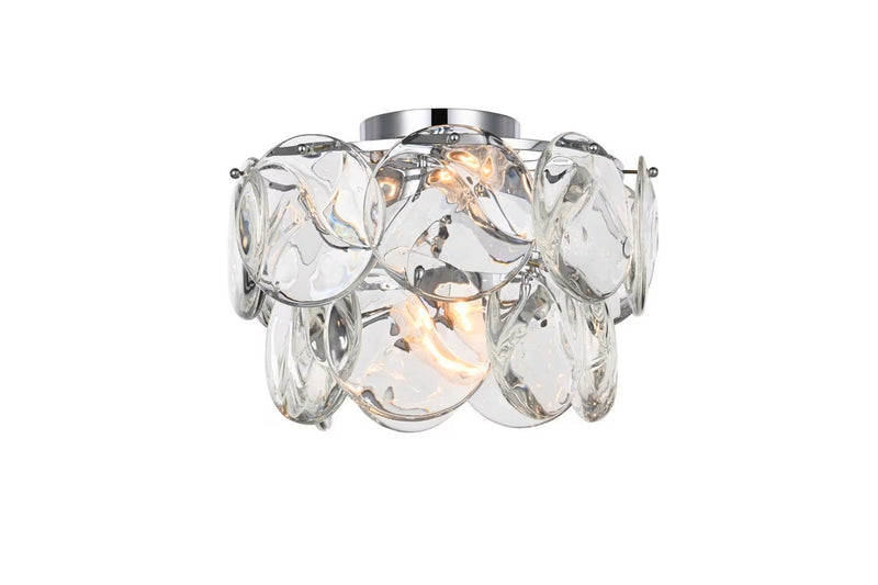 Elegant Lighting 1010F16C-01CR Six Light Flush Mount, Chrome
