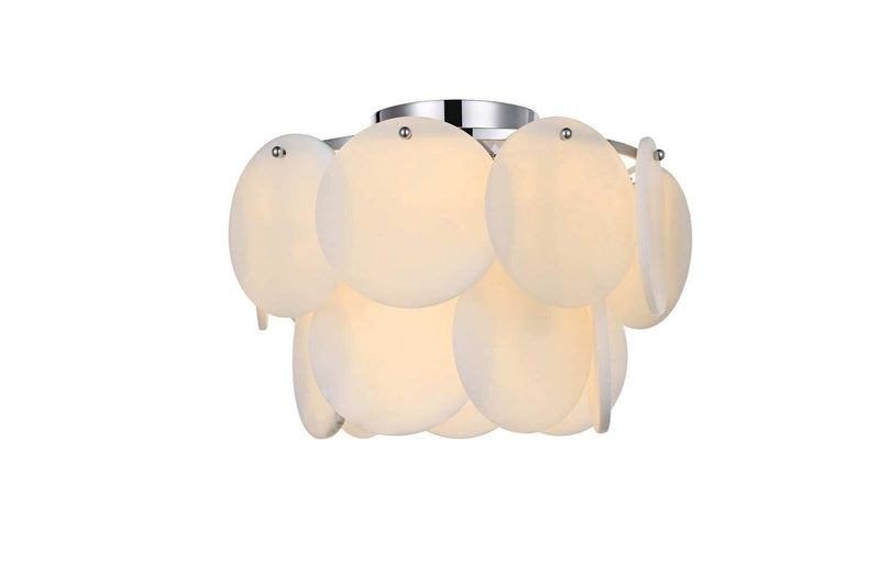 Elegant Lighting 1010F16C-11ST Six Light Flush Mount, Chrome